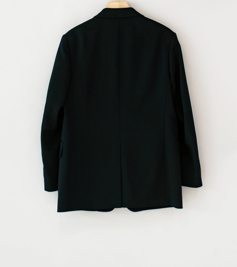 YLÈVE '2/72 Wool Trichotine Jacket' (Navy)