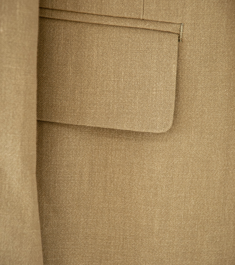 YLÈVE 'Hemp Organic Cotton Canvas Blazer' (Khaki)