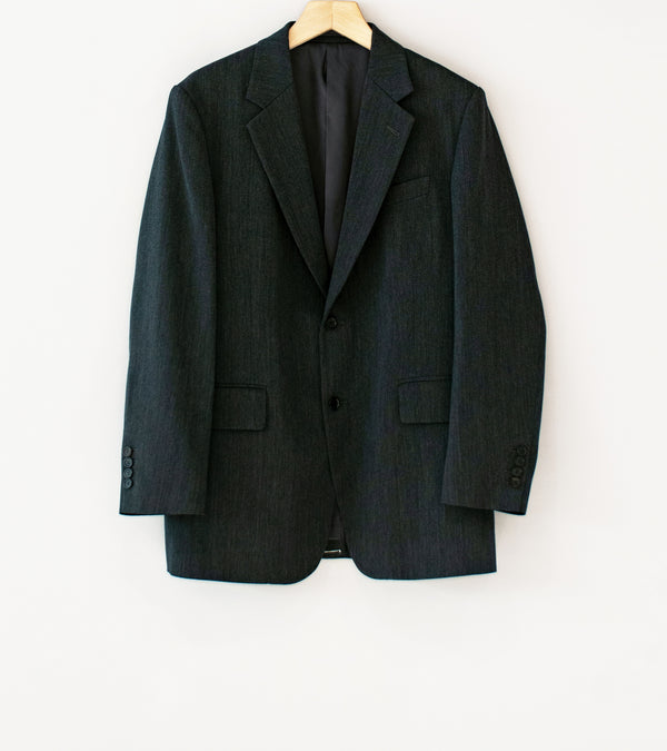 YLÈVE '2/72 Wool Trichotine Jacket' (Charcoal)