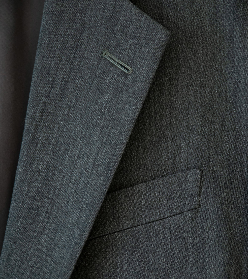 YLÈVE '2/72 Wool Trichotine Jacket' (Charcoal)