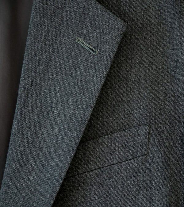 YLÈVE '2/72 Wool Trichotine Jacket' (Charcoal)