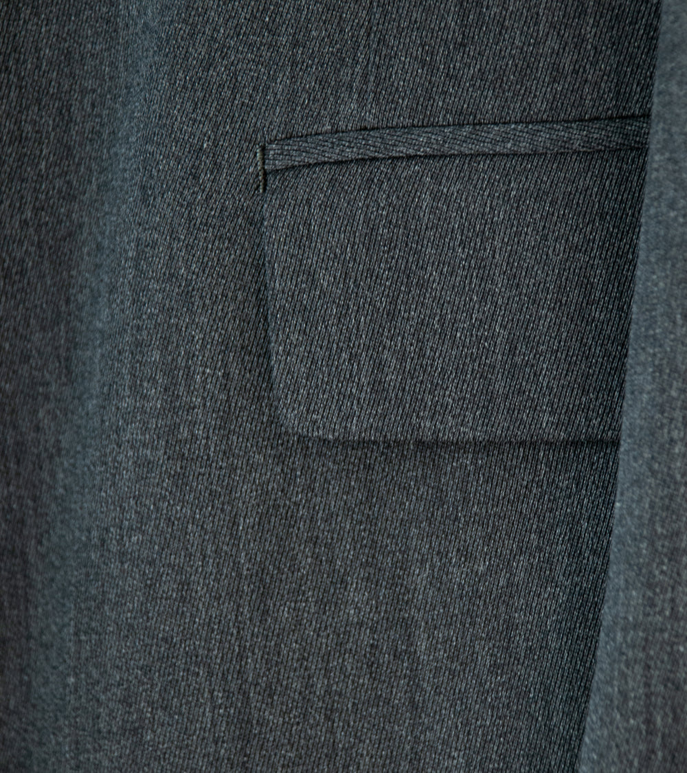YLÈVE '2/72 Wool Trichotine Jacket' (Charcoal)