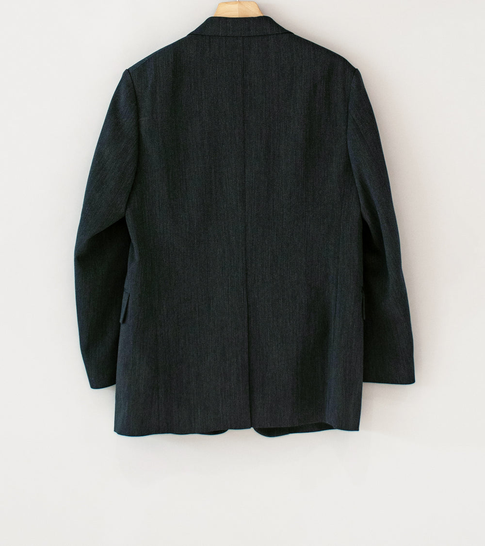 YLÈVE '2/72 Wool Trichotine Jacket' (Charcoal)