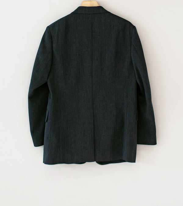 YLÈVE '2/72 Wool Trichotine Jacket' (Charcoal)