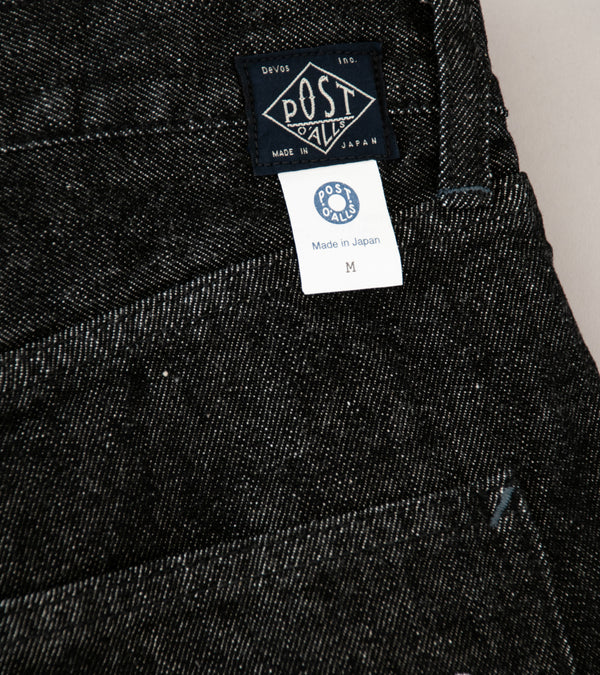 Post Overalls ' No.2 Five Pocket Shorts' (Black 12oz. Denim)