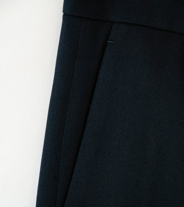 YLÈVE '2/72 Wool Trichotine Trousers' (Navy)