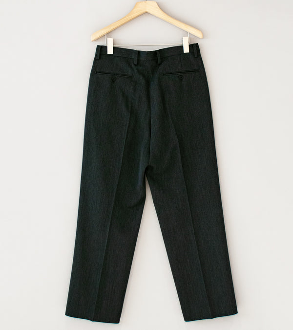 YLÈVE '2/72 Wool Trichotine Trousers' (Charcoal)
