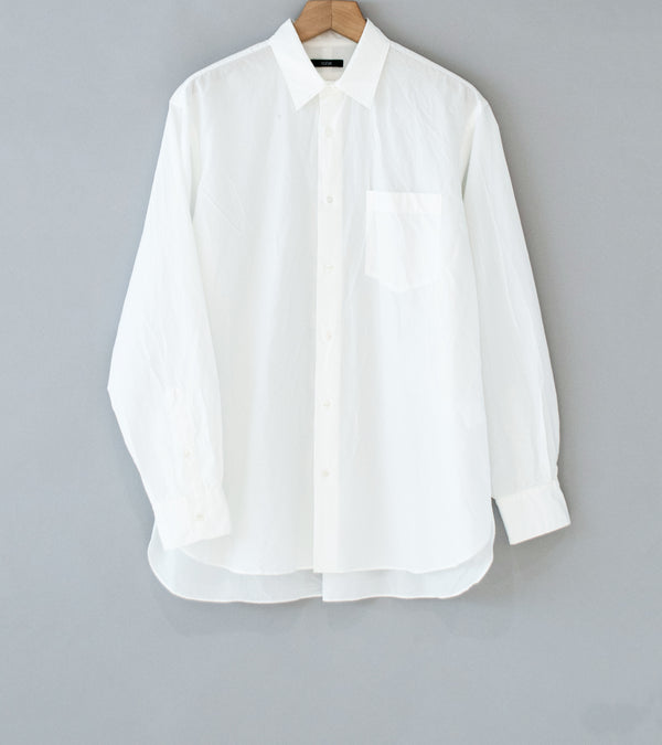 YLÈVE 'Cotton Milled Lawn Overdye Shirt' (White)