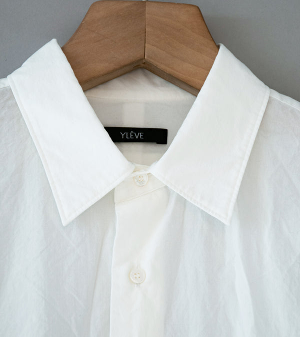 YLÈVE 'Cotton Milled Lawn Overdye Shirt' (White)