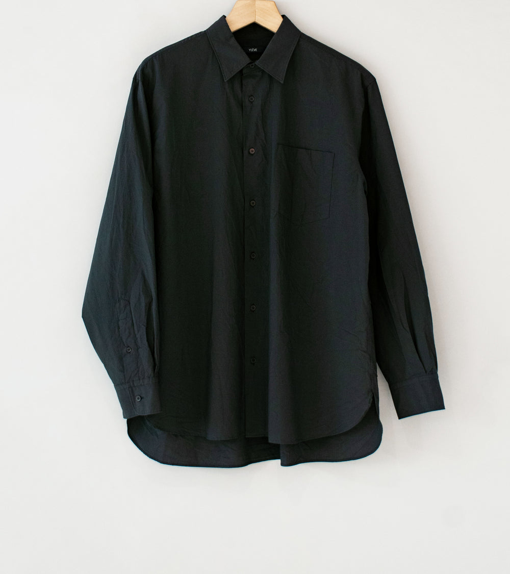YLÈVE 'Cotton Milled Lawn Overdye Shirt' (Charcoal)