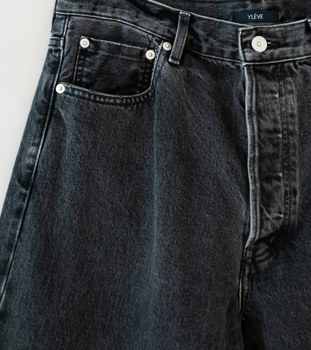 YLÈVE '13.5oz Denim Straight' (Charcoal)