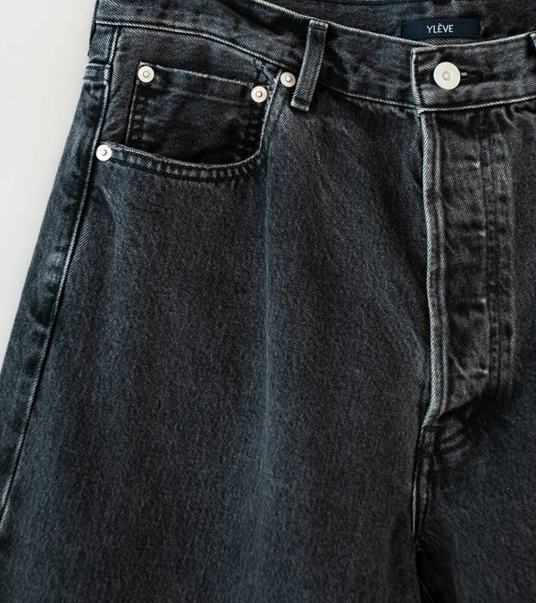 YLÈVE '13.5oz Denim Straight' (Charcoal)