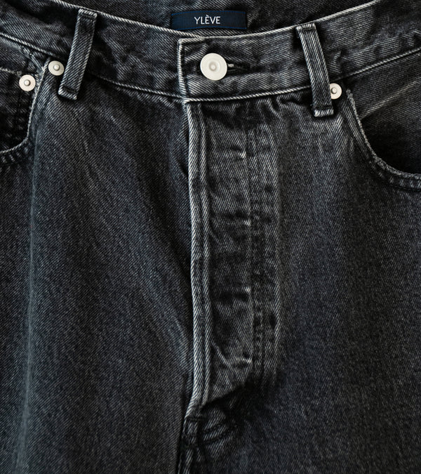 YLÈVE '13.5oz Denim Straight' (Charcoal)