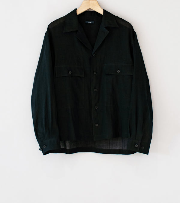 YLÈVE 'Cotton Silk Double Organdy Shirt' (Black)