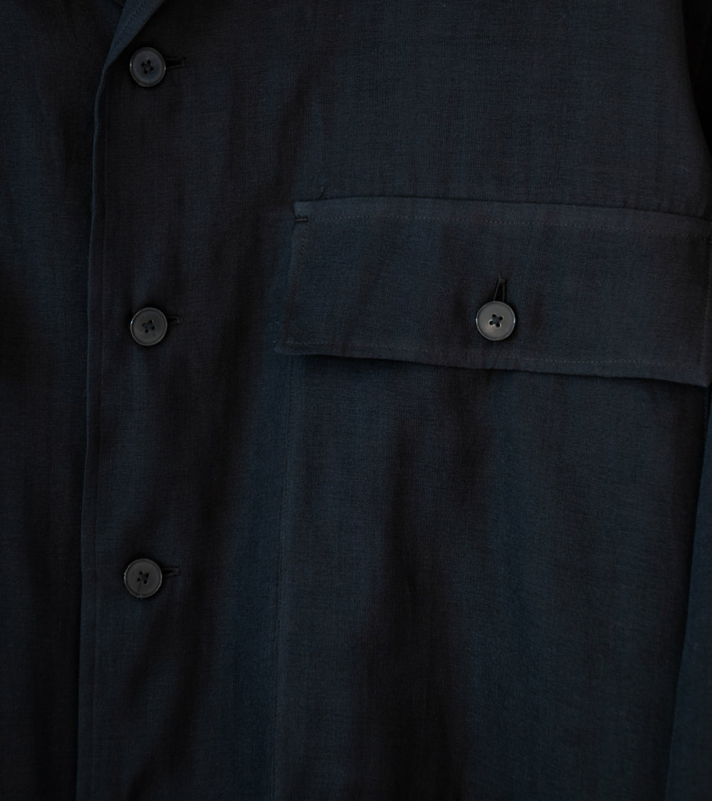 YLÈVE 'Cotton Silk Double Organdy Shirt' (Black)