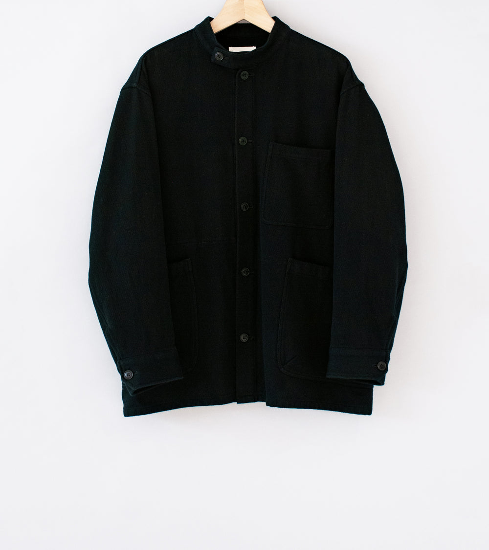 Yoko Sakamoto 'Work Stand Collar Jacket' (Black)