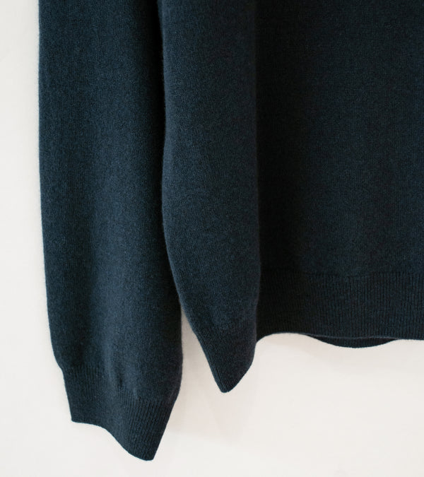 YLÈVE 'Cashmere Knit Polo' (Blue Grey)