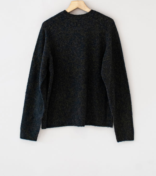 YLÈVE 'Italian Merino Wool Melange Knit P/O' (Navy x Sax)