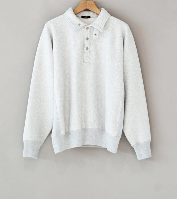 YLÈVE 'Heavy Weight Fleece Bleach Snap P/O' (Heather)
