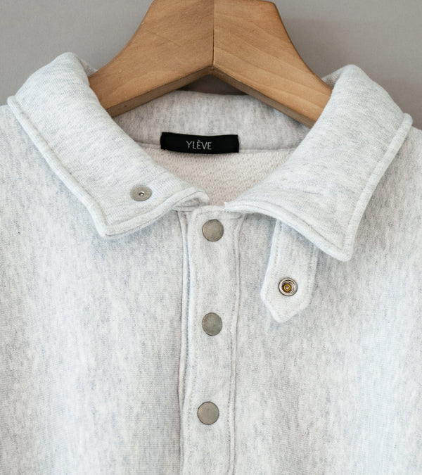 YLÈVE 'Heavy Weight Fleece Bleach Snap P/O' (Heather)
