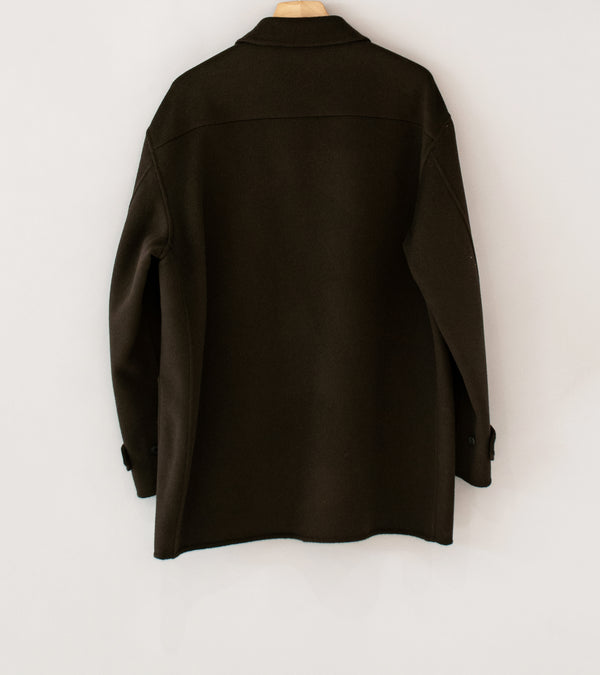 YLÈVE 'Super 100's Wool Double Cloth Blouson' (Hazel)