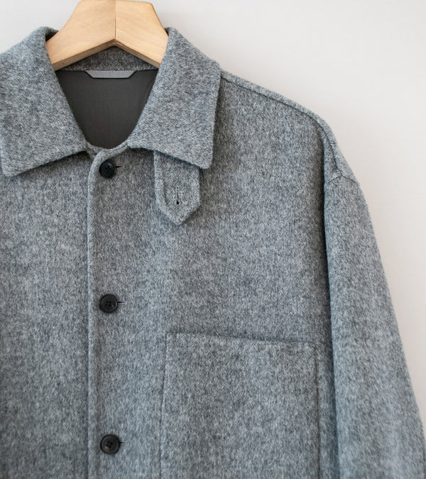 YLÈVE 'Super 100's Wool Double Cloth Blouson' (Grey)