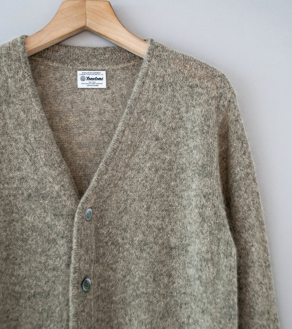 Yonetomi 'Shaggy Mohair Cardigan' (Beige)