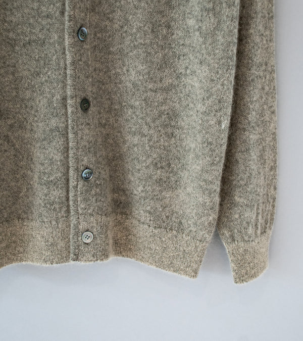 Yonetomi 'Shaggy Mohair Cardigan' (Beige)