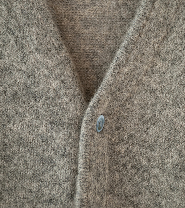 Yonetomi 'Shaggy Mohair Cardigan' (Beige)