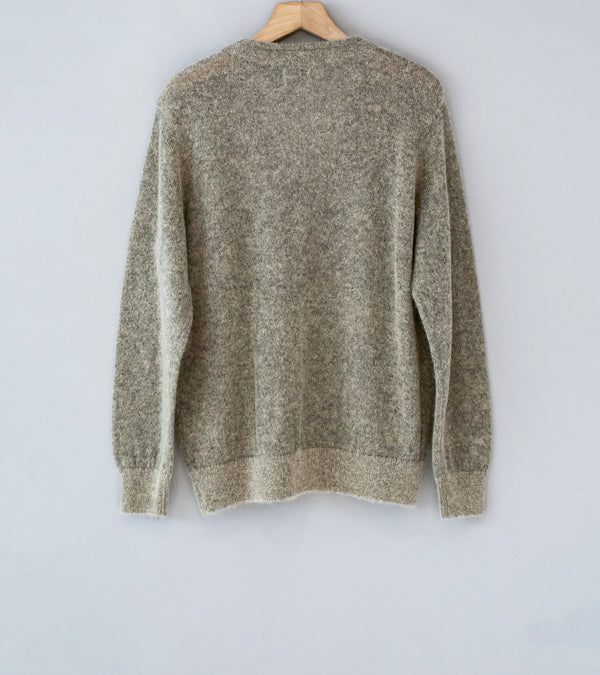 Yonetomi 'Shaggy Mohair Cardigan' (Beige)