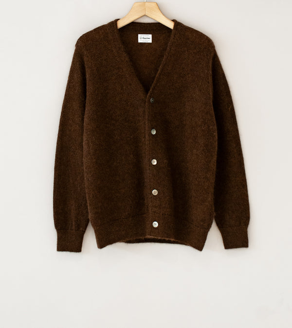 Yonetomi 'Shaggy Mohair Cardigan' (Brown)