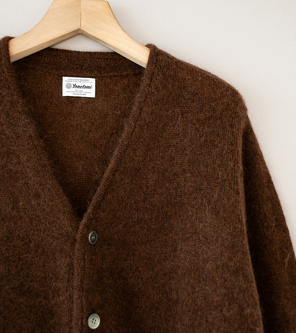 Yonetomi 'Shaggy Mohair Cardigan' (Brown)
