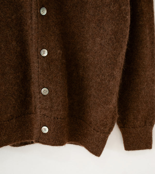 Yonetomi 'Shaggy Mohair Cardigan' (Brown)