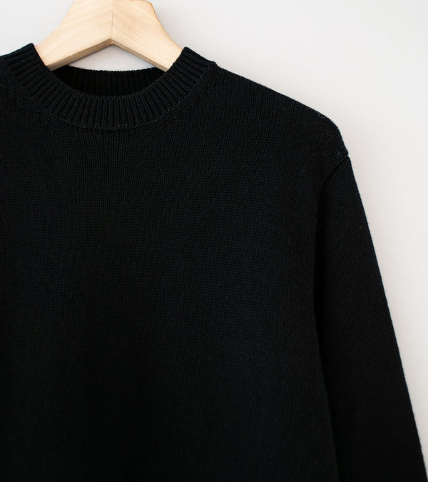 Yonetomi 'Washable Boumou Merino Pullover' (Black)