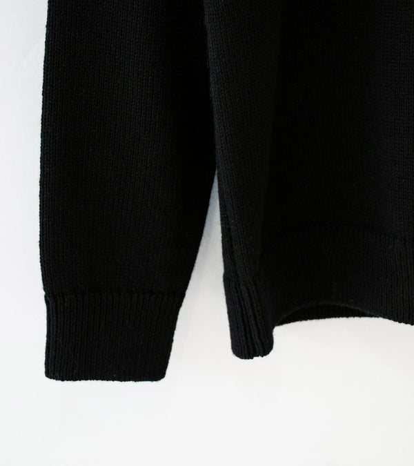 Yonetomi 'Washable Boumou Merino Pullover' (Black)