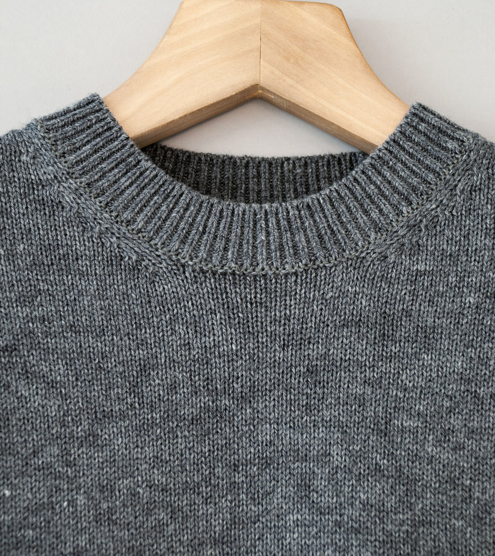 Yonetomi 'Washable Boumou Merino Pullover' (Gray)