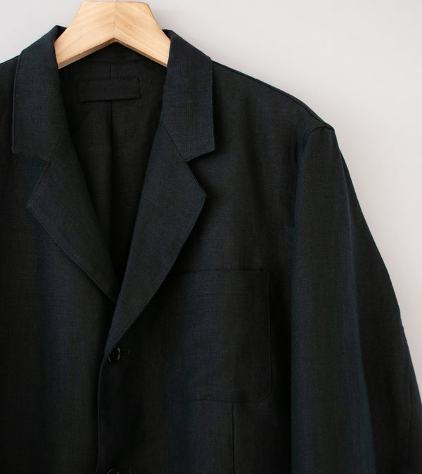 James Coward 'Carry On Jacket' (Black Welterweight Belgian Linen)