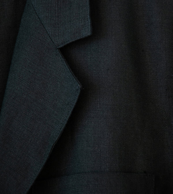 James Coward 'Carry On Jacket' (Black Welterweight Belgian Linen)