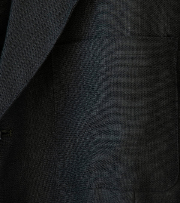 James Coward 'Carry On Jacket' (Black Welterweight Belgian Linen)