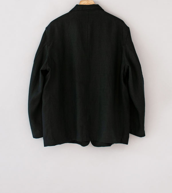 James Coward 'Carry On Jacket' (Black Welterweight Belgian Linen)