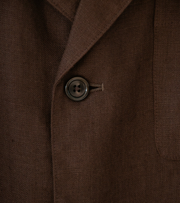 James Coward 'Carry On Jacket' (Brown Welterweight Belgian Linen)