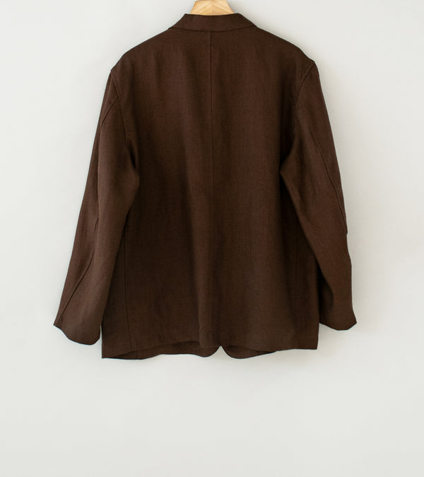 James Coward 'Carry On Jacket' (Brown Welterweight Belgian Linen)