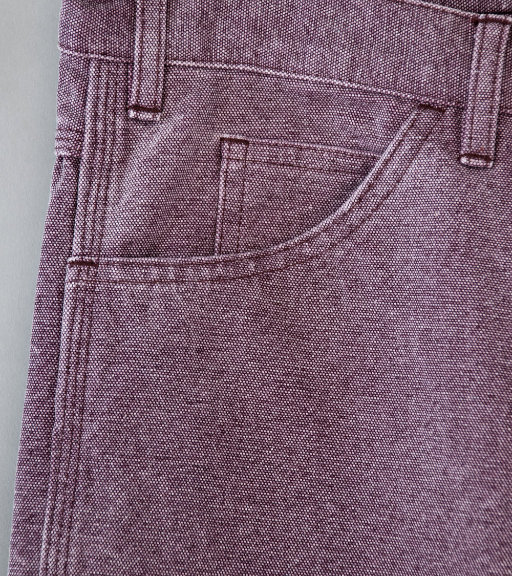 Auralee 'Washed Organic Canvas Pants' (Purple)