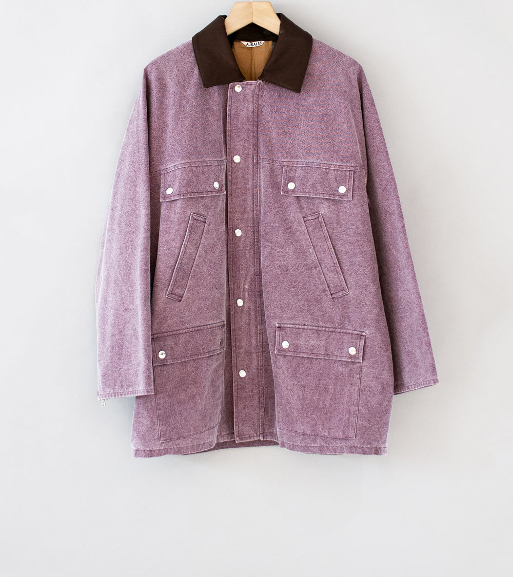 Auralee 'Washed Organic Canvas Hunting Blouson' (Purple)