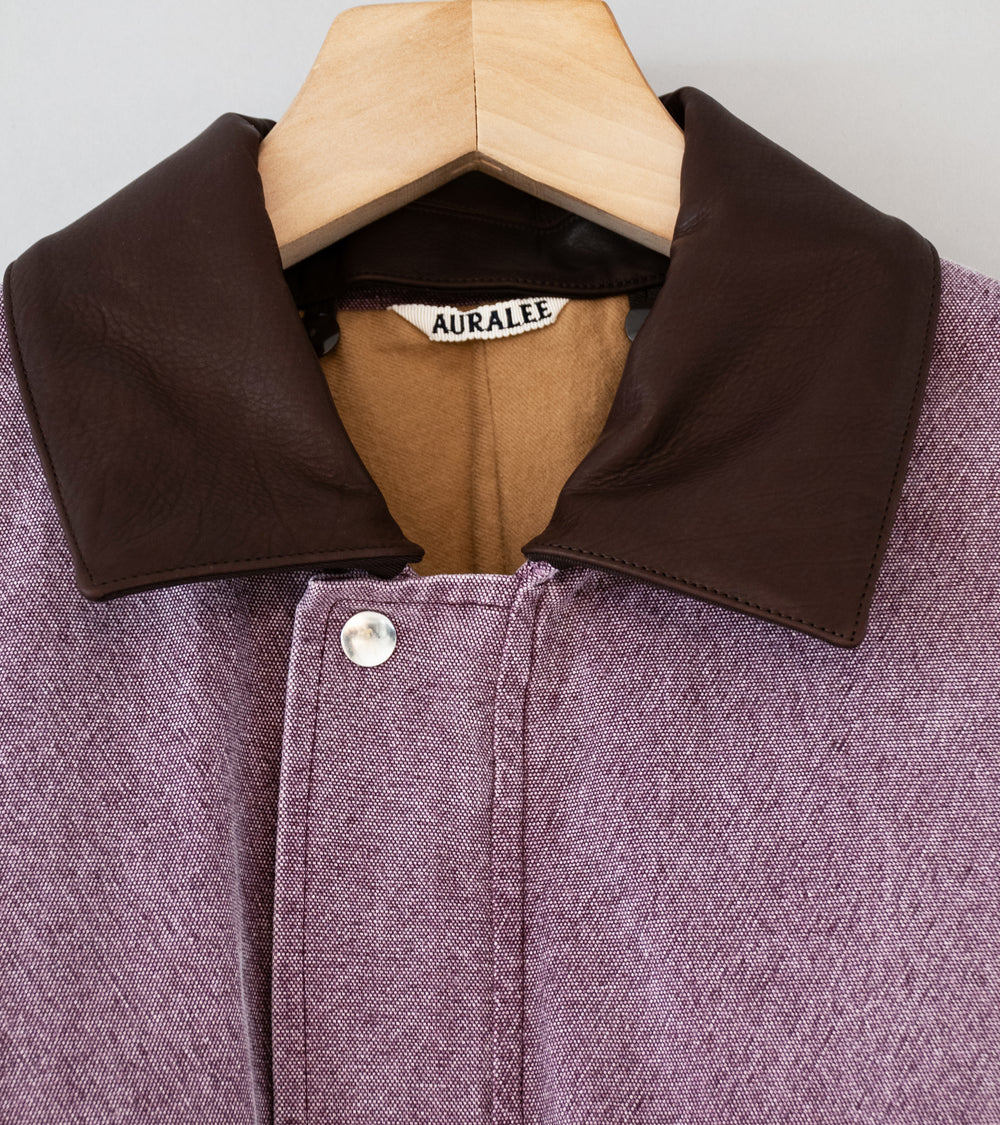 Auralee 'Washed Organic Canvas Hunting Blouson' (Purple)