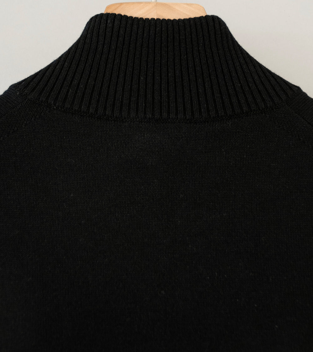 Aton 'Drivers Knit' (Black Wool Washi)