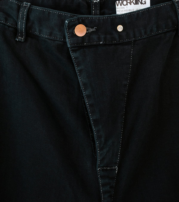Working 'Reversible Wide Jean' (Beach Tar Cotton Twill)