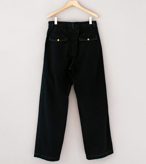 Working 'Reversible Wide Jean' (Beach Tar Cotton Twill)