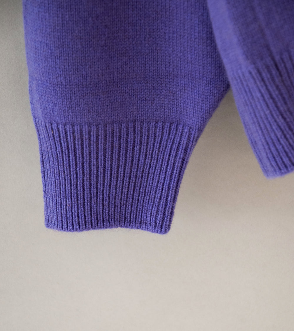 Auralee 'Baby Cashmere Knit Cardigan' (Purple)