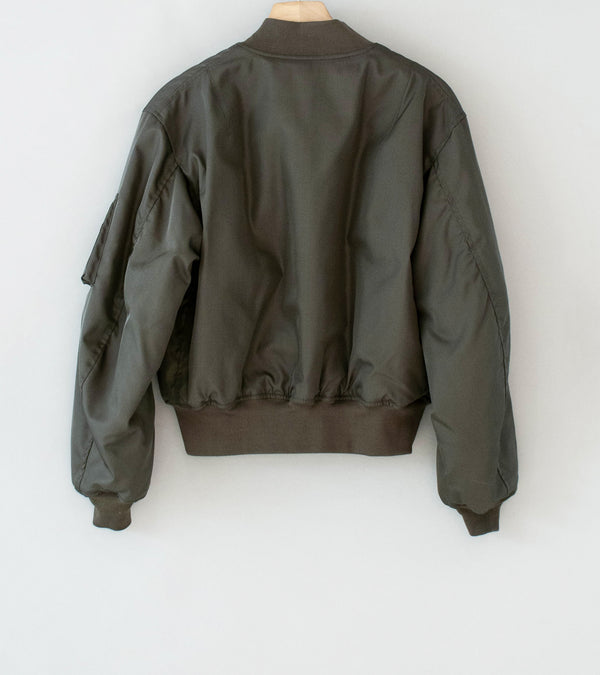 Auralee 'High Density Silk Twill Flight Blouson' (Dark Olive)
